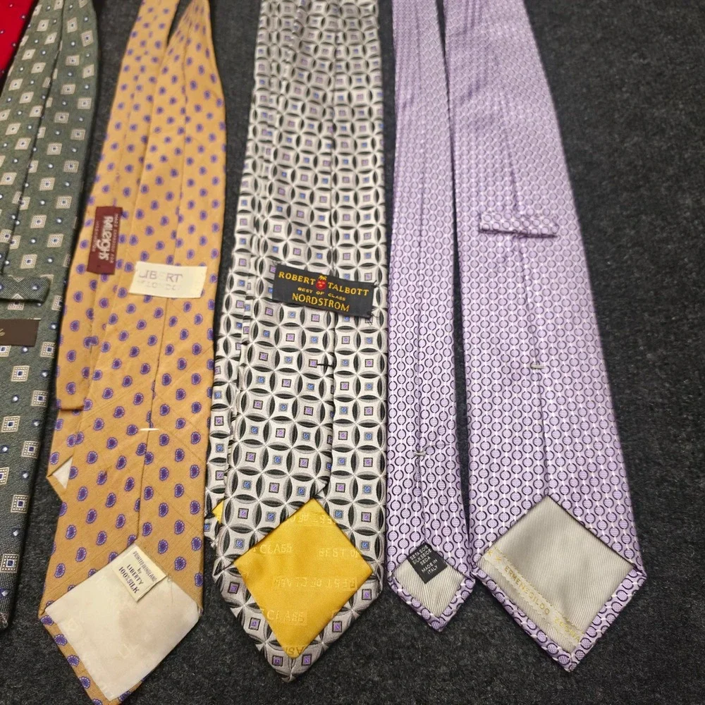 Designer Silk Tie Lot 6pc Ermenegildo Zegna Charles Tyrwhitt Robert Talbott